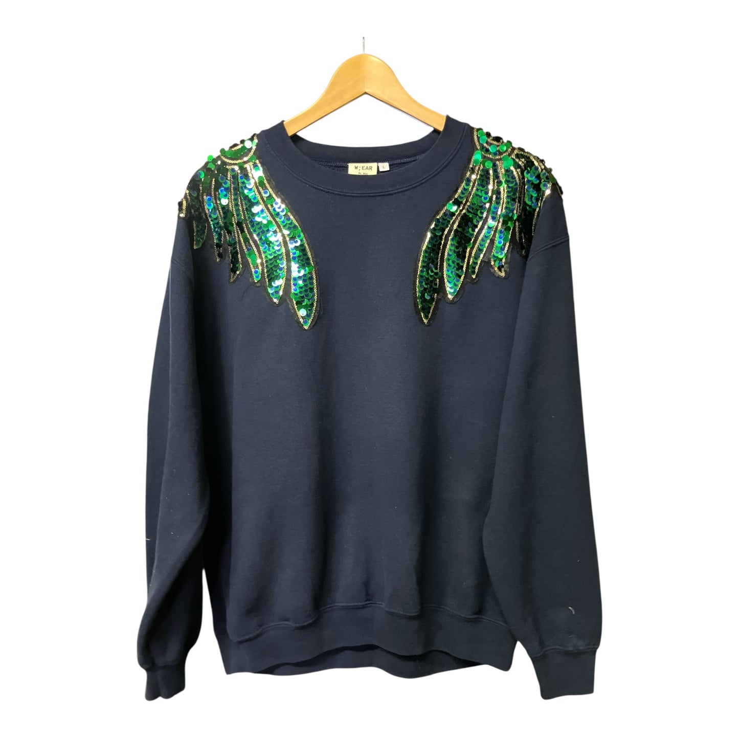 Green & Blue Wings Disco Jumper L