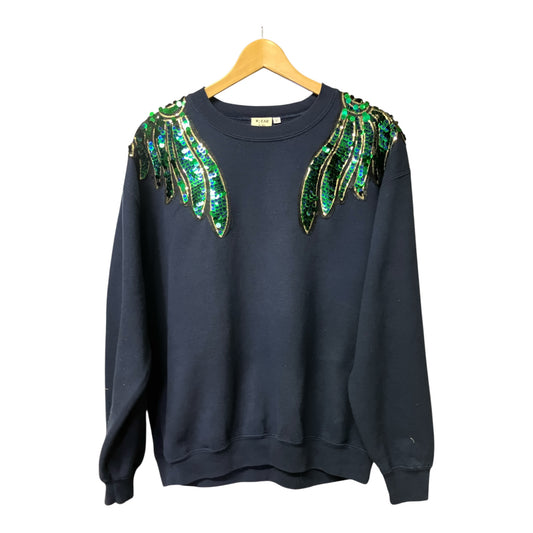Green & Blue Wings Disco Jumper L