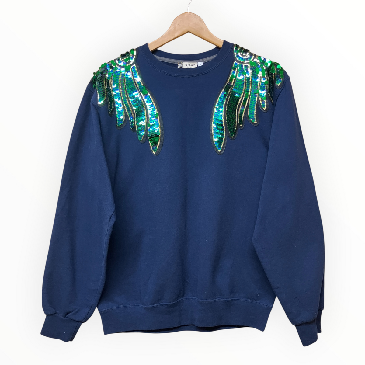 Green & Blue Wings Disco Jumper M