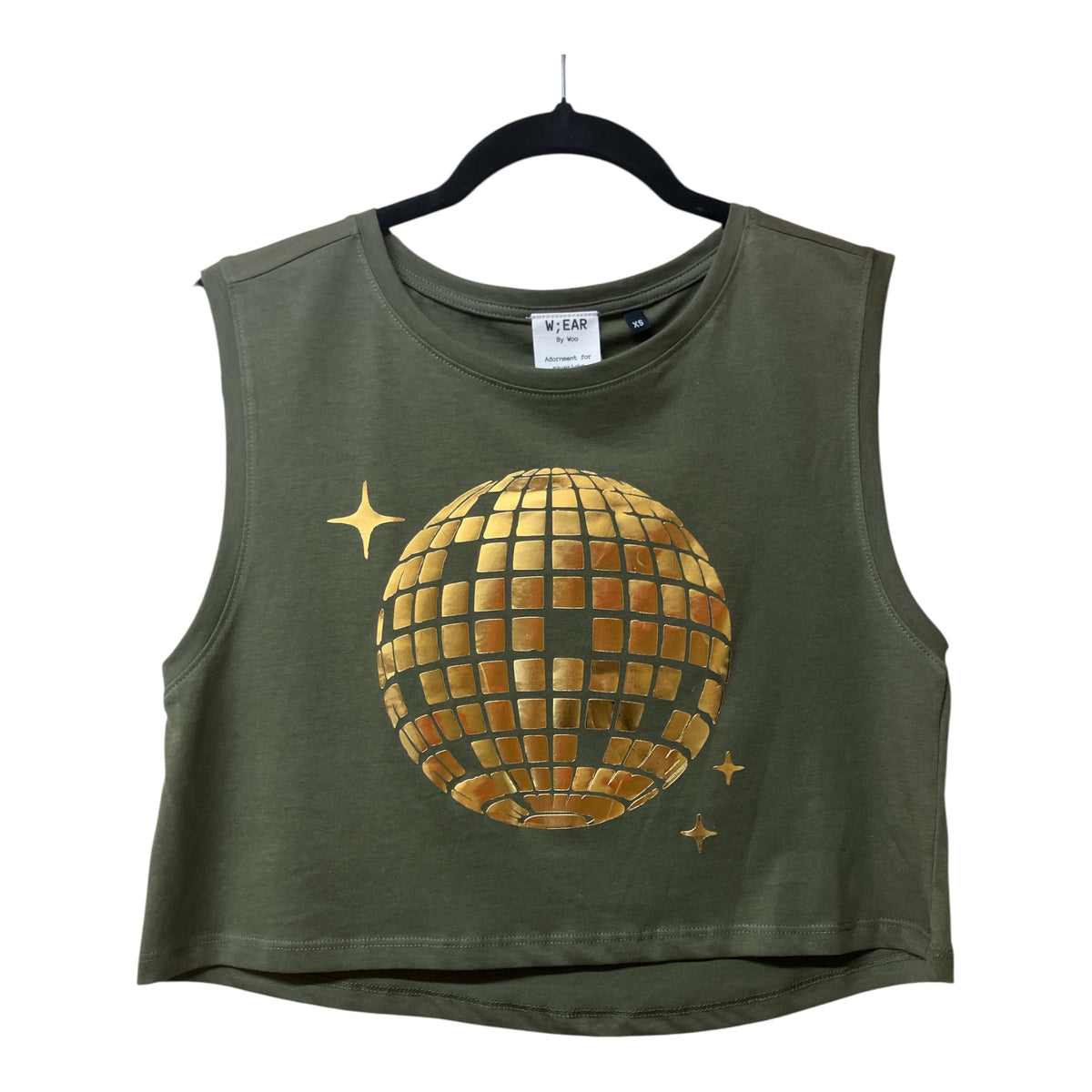Disco Ball Olive Tank XS