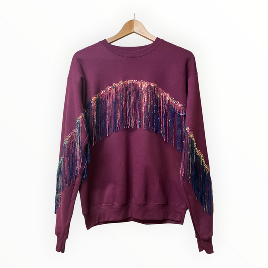 Sequin Fringe Disco Jumper S