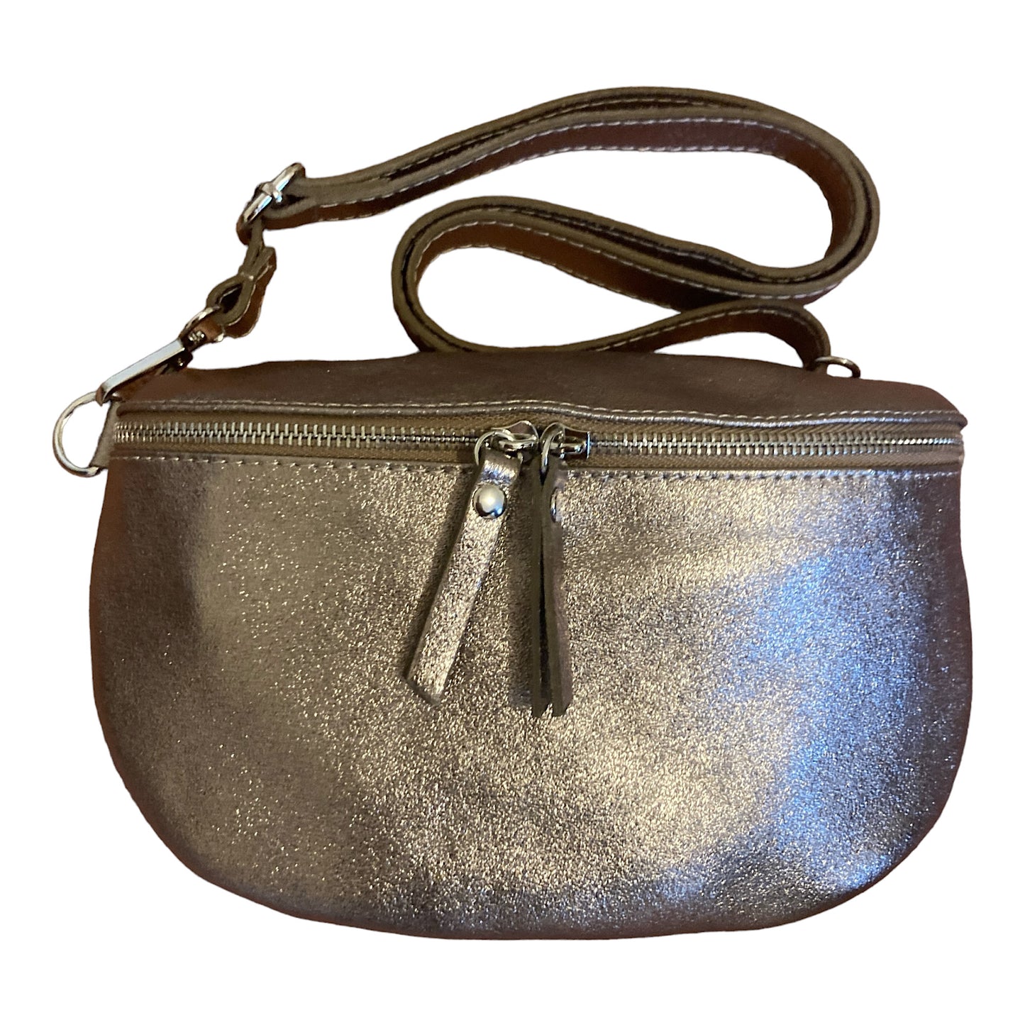 Leather crossbody/ belt bag bronze