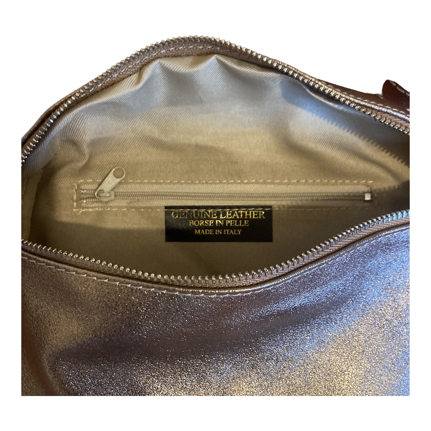 Leather crossbody/ belt bag bronze