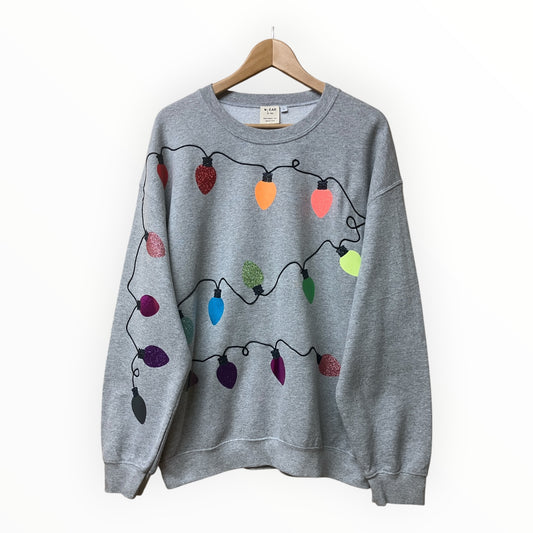 Christmas Lights Disco Jumper L
