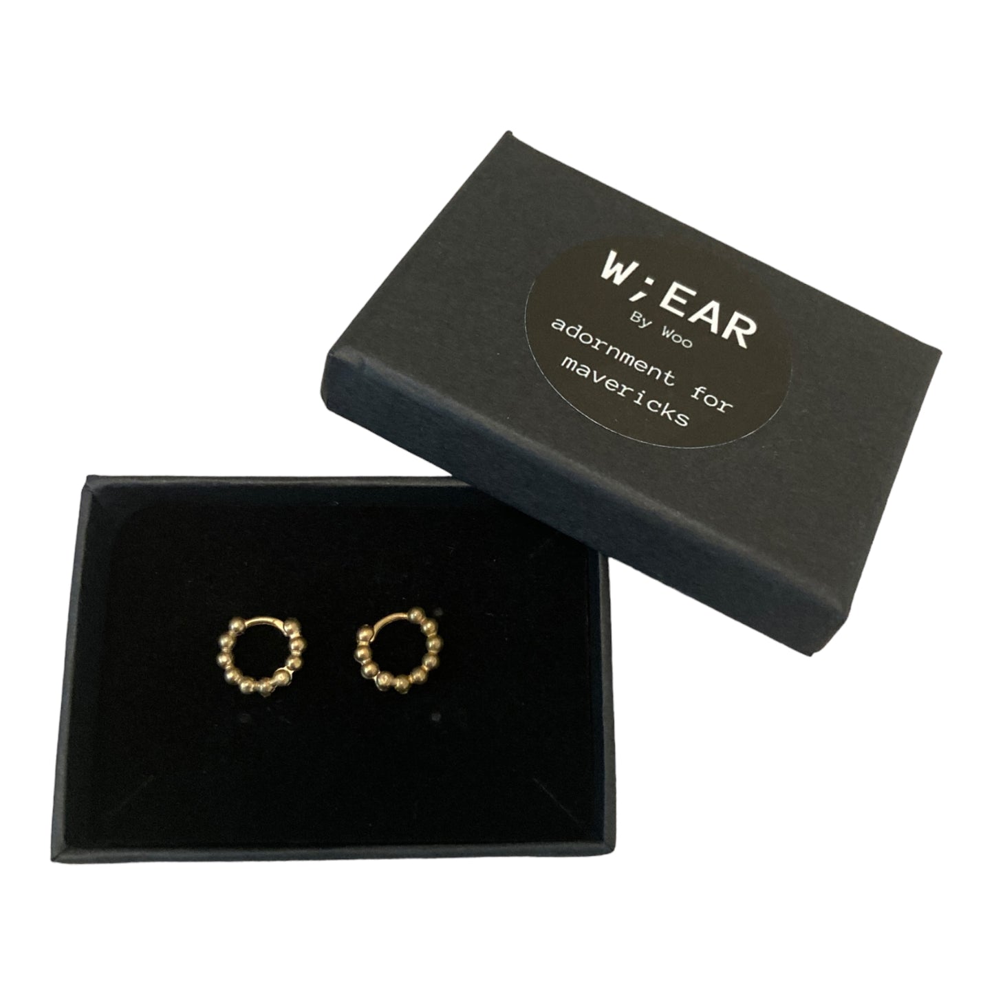 Brass bobble huggy hoops