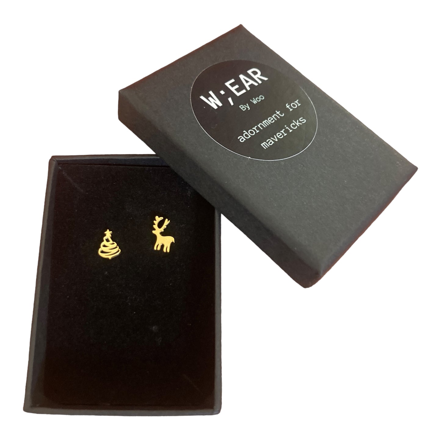 Tree & reindeer studs