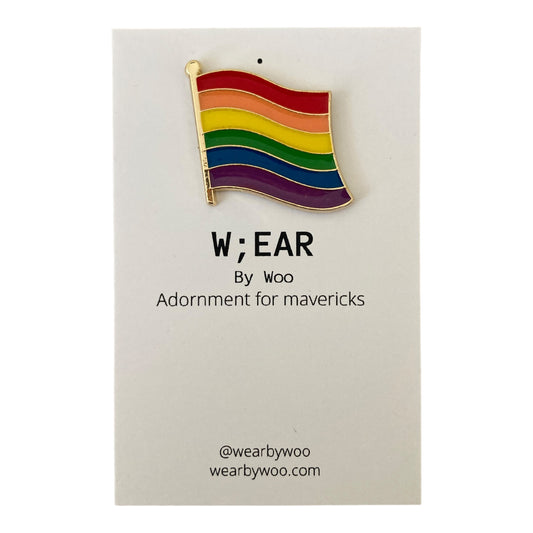 Pride rainbow flag badge