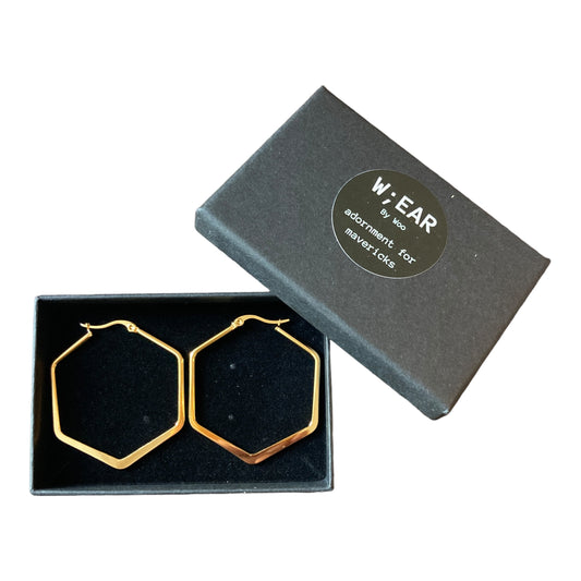 Large hexagon hoops