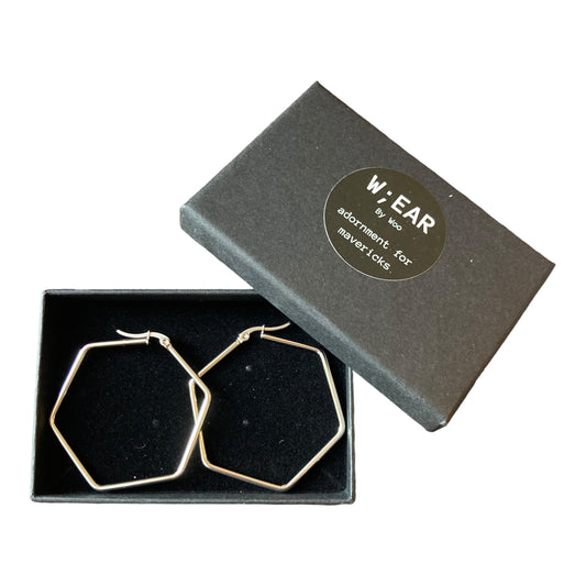 Large hexagon hoops