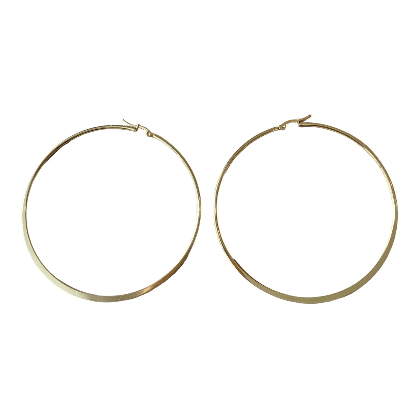 Giant gold circle hoops