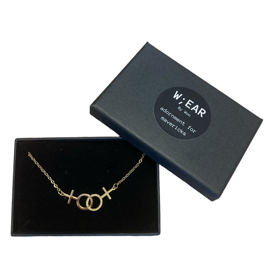 Venus double charm necklace