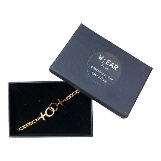 Venus double charm chunky bracelet