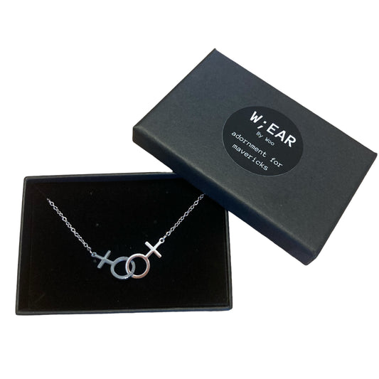 Venus double charm necklace