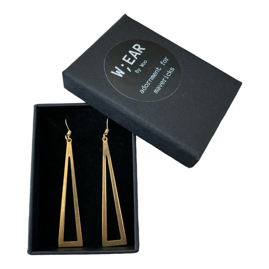Long triangle brass danglers