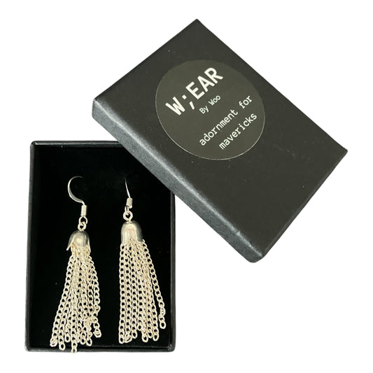 Chain tassel earrings