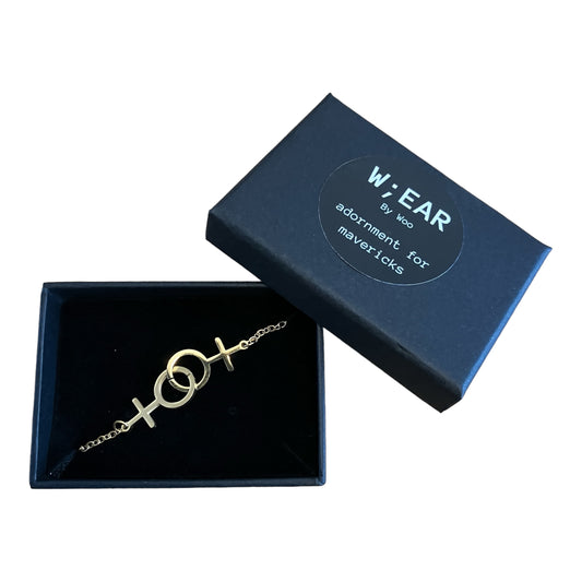 Venus double charm bracelet