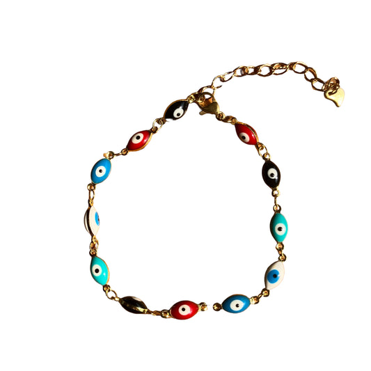 Evil eye bracelet multicoloured