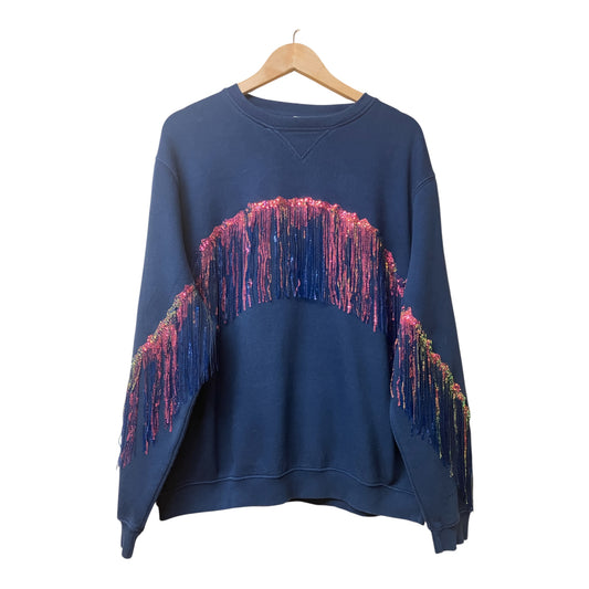 Sequin Fringe Disco Jumper L