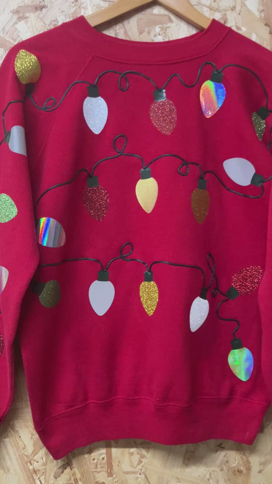 Christmas Lights Disco Jumper S